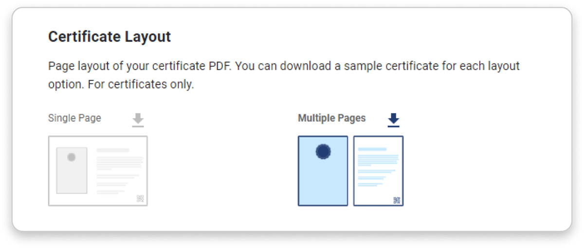 Certificate Layout